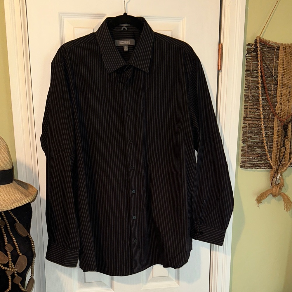 Kenneth Cole Reaction Pinstripe Shirt XL